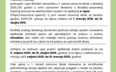 Upisi u 1. razred 2025./2026.