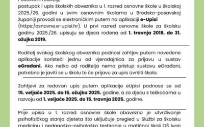 Upisi u 1. razred 2025./2026.